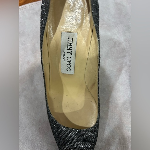 Jimmy Choo silver glitter stiletto - preowned - Picture 11 of 14